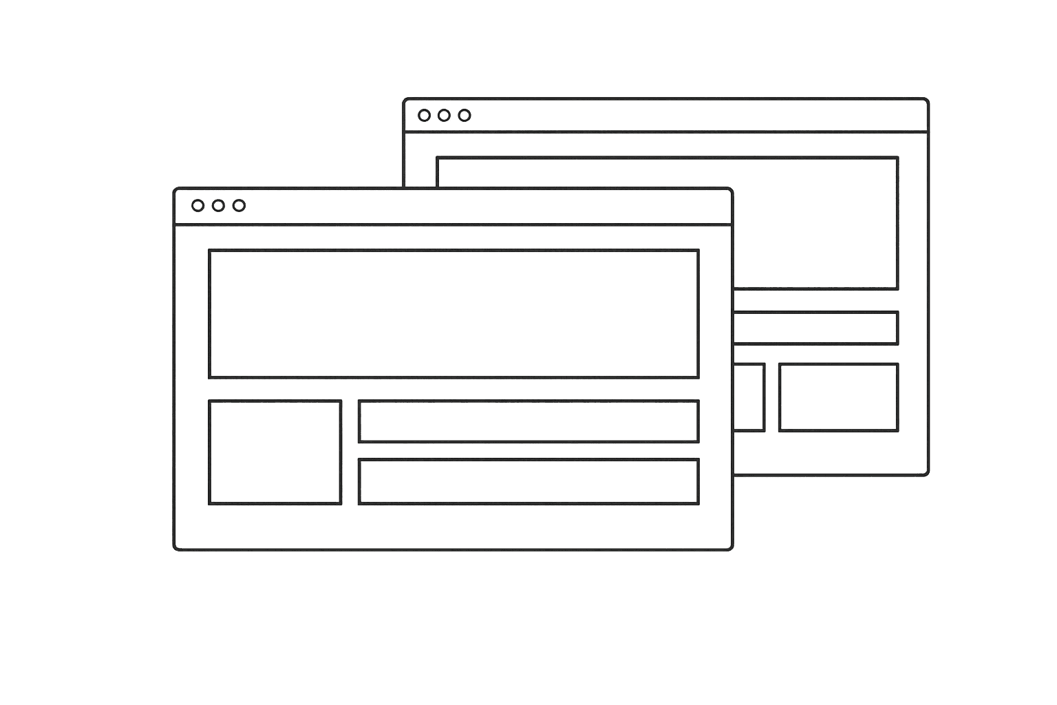 Example website wireframe